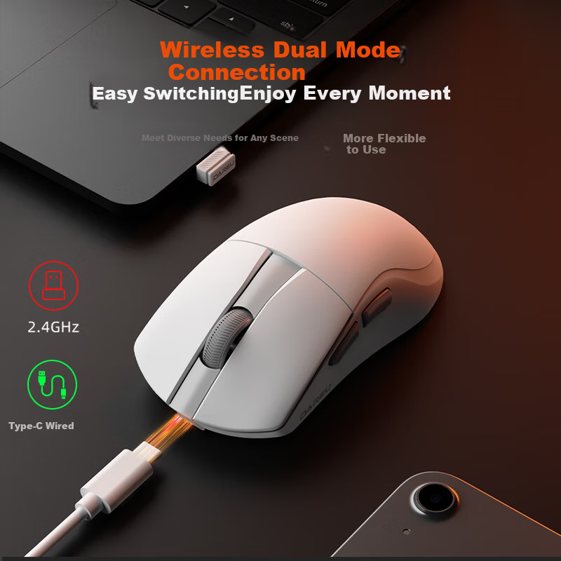 Dareu A950 Air Cicada Wing Dual Mode Wireless Mouse for Small Hands, Wireless an...
