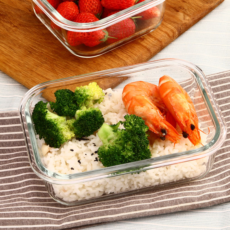 Chuangde Heat-Resistant Glass Food Storage Containers, Microwave And Oven Safe L...