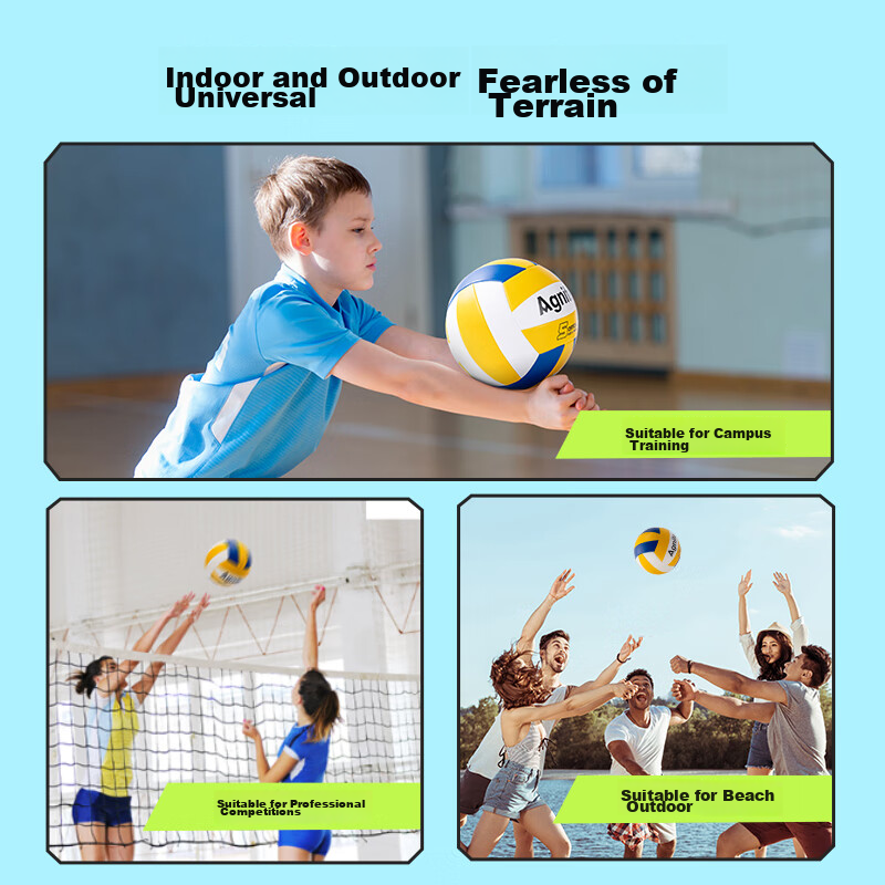 Deli No. 5 Middle School Volleyball for Children And Students, Soft Hand Protect...