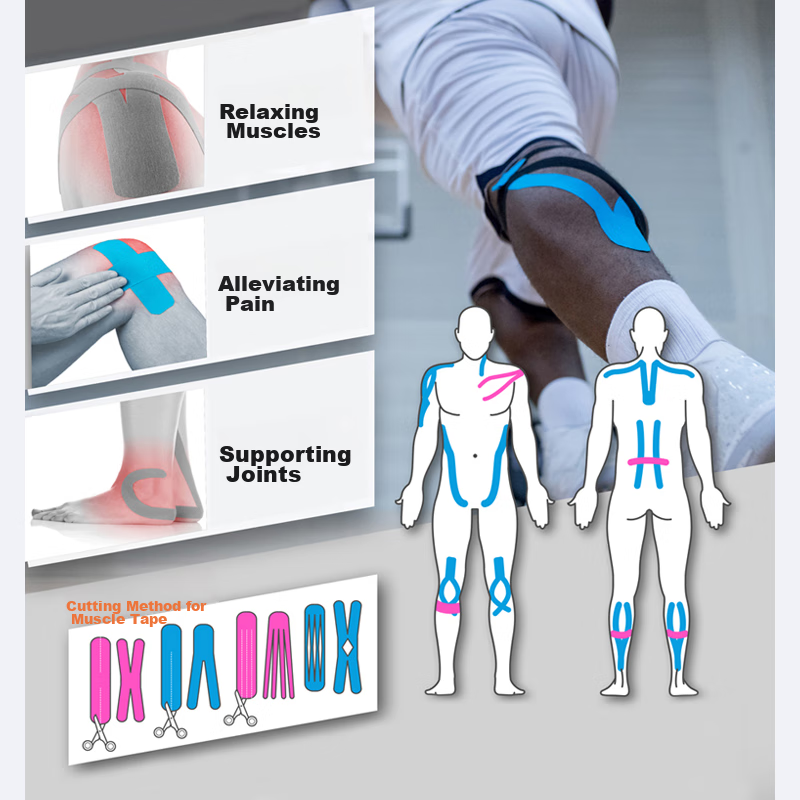 Chidong White Adhesive Tape, Sports Tape, Muscle Tape, Bandage, Sprain Fixation...