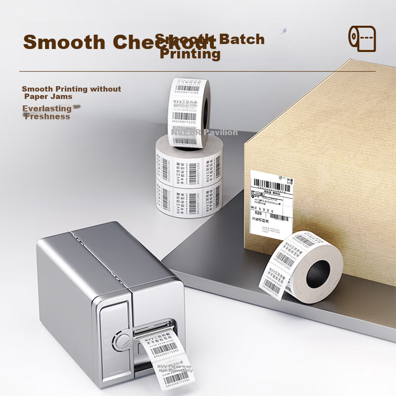 NVV Three-proof Thermal Sensitive Label Printing Paper 100mm*150mm*325 Sheets El...