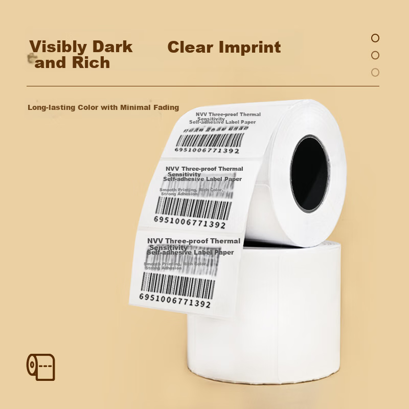 NVV Three-proof Thermal Sensitive Label Printing Paper 100mm*150mm*325 Sheets El...