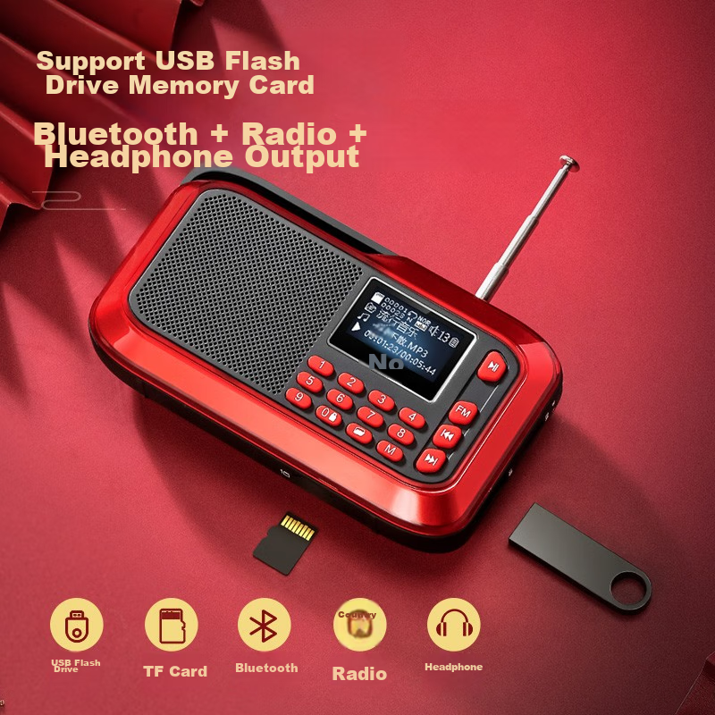 Bujianbuds H1+ Multifunctional Radio, Rechargeable Semiconductor Portable Speake...