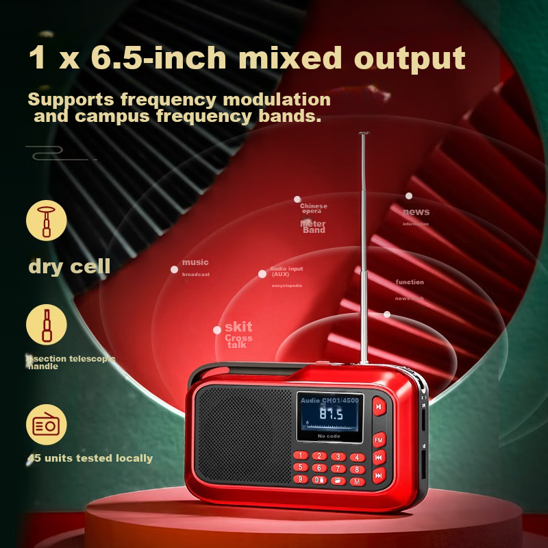 Bujianbuds H1+ Multifunctional Radio, Rechargeable Semiconductor Portable Speake...