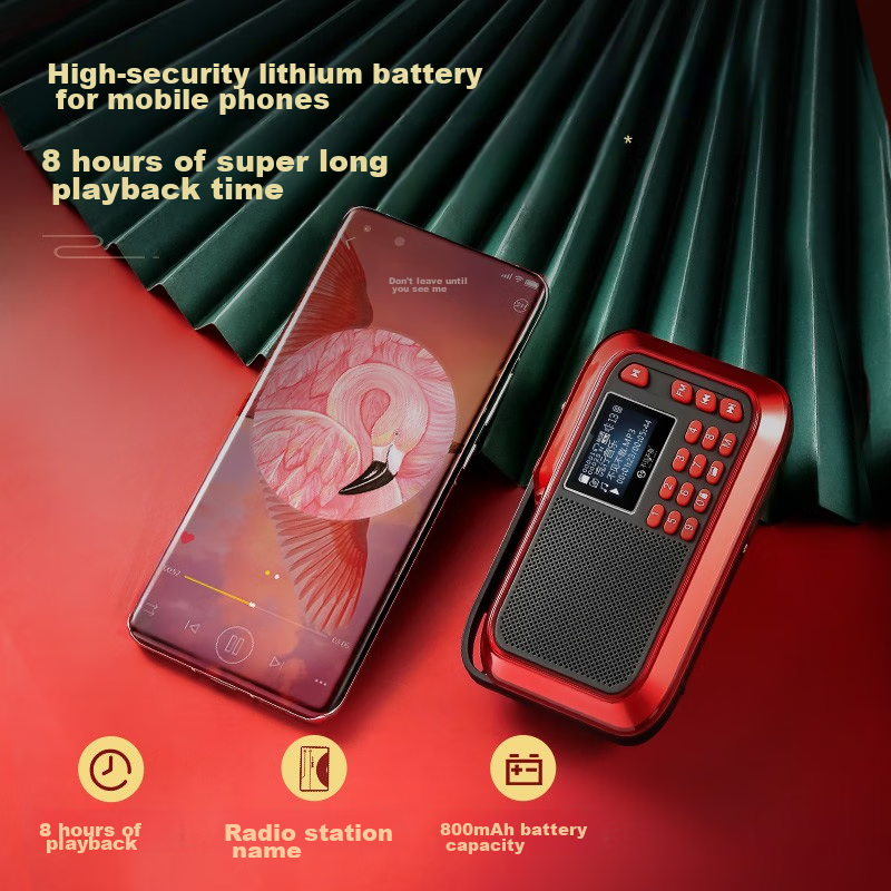 Bujianbuds H1+ Multifunctional Radio, Rechargeable Semiconductor Portable Speake...