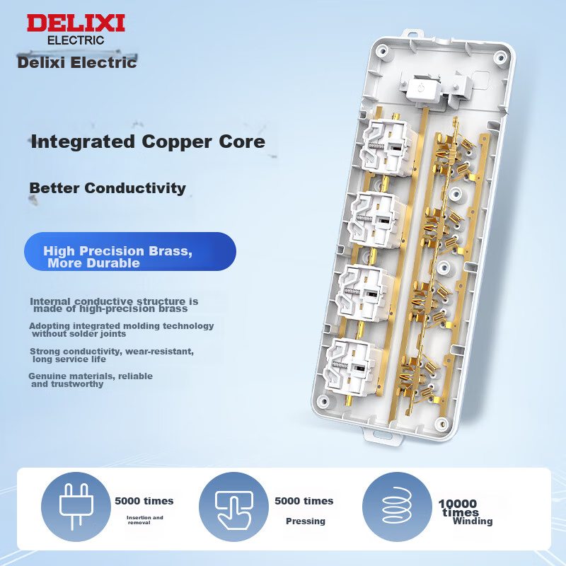 DELIXI (DELIXI) New National Standard Socket/Extension Cord/Power Strip/Plug/Ext...