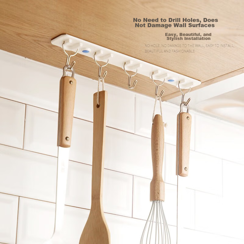 Camellia Hook Adhesive Hooks, Bathroom Door Back Hooks Clothes Hanger, No-Drill...