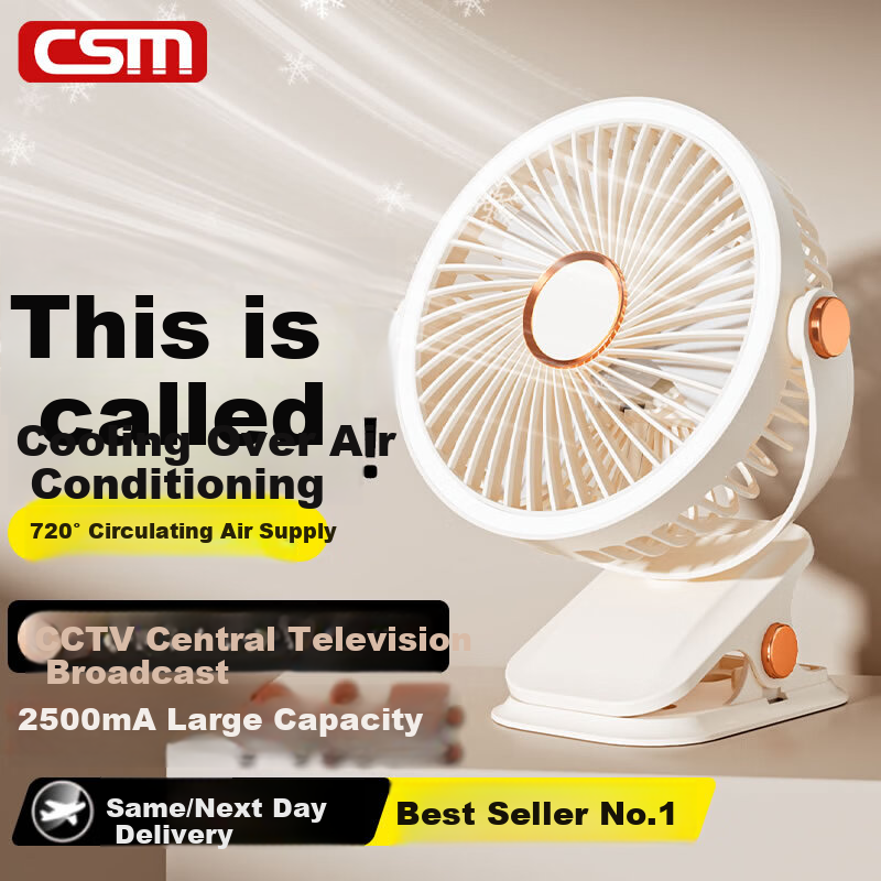 Creative Rice "Turbo Wind" Mini Fan Small Desktop Electric Fan Dormitory Bed USB...