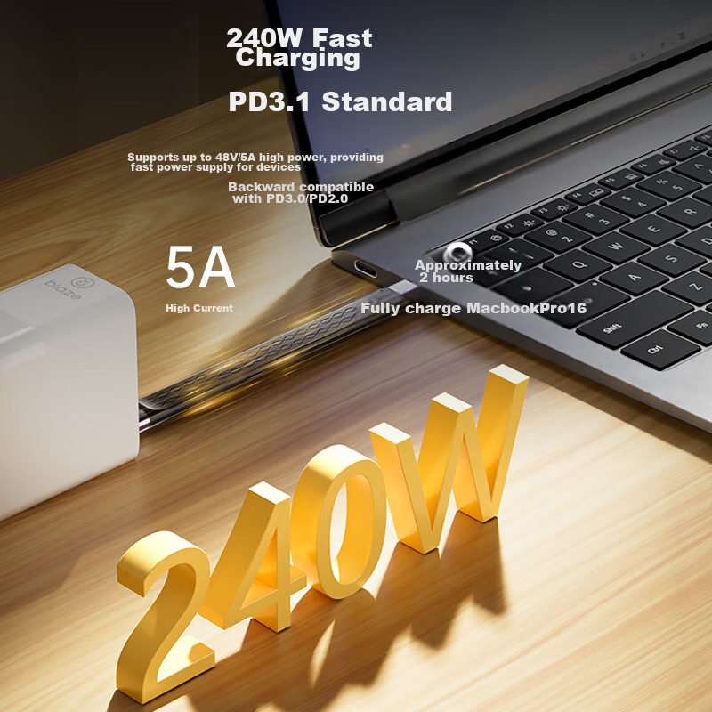 Biaze USB4 Data Cable, Type-C Full-Function Ctoc, Compatible with Thunderbolt 4,...