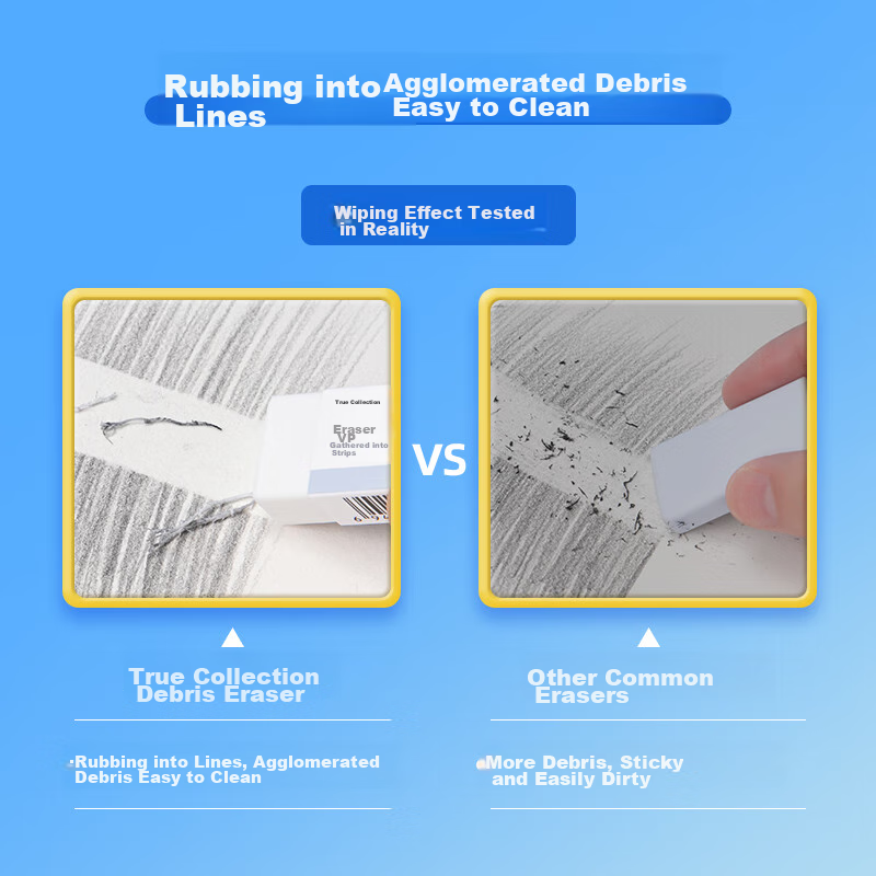 Deli Erasable Rubber Eraser, Easy to Erase, Safe, Phthalate-Free, for Students,...