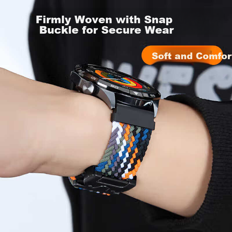 Smorss Parachute Buckle Woven Watch Strap for Huawei Watch 4 Pro GT5/GT4/4/GT3/3...