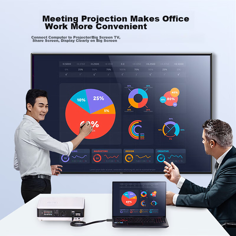 Biaze HDMI Cable 2.0 Flat Version 1.8 Meters 4K High-Definition Digital Conversi...