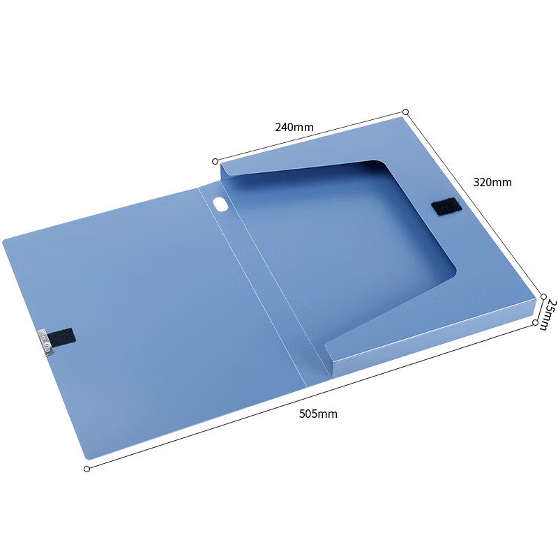 Deli 25mm Single A4 Velcro File Box, Plastic Document Organizer, Accounting File...