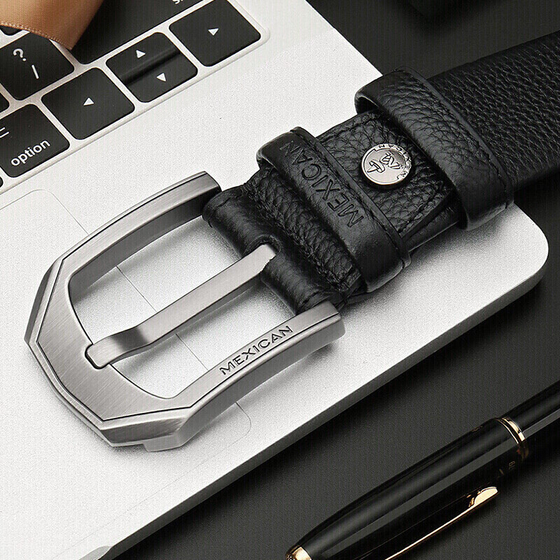 Scarecrow Men's Belt, Pin Buckle, Genuine Top-Grain Leather, Business Waistband,...