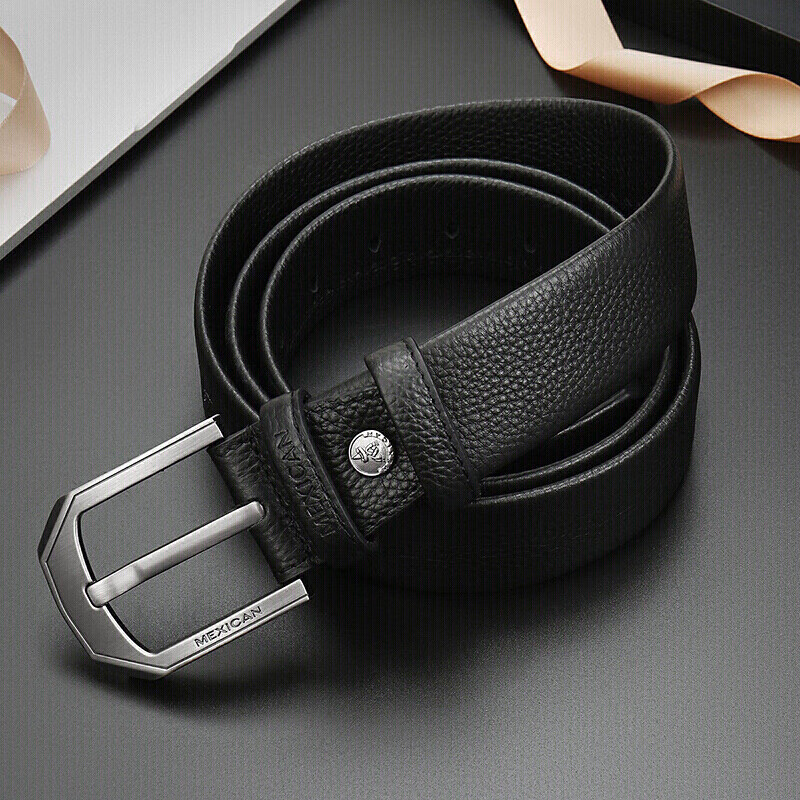 Scarecrow Men's Belt, Pin Buckle, Genuine Top-Grain Leather, Business Waistband,...