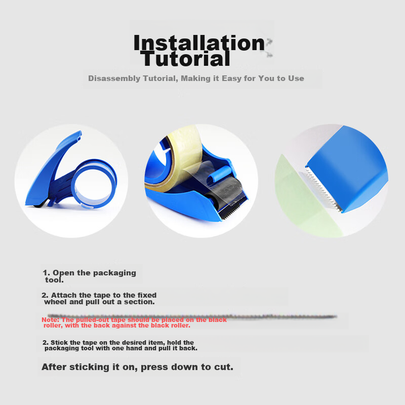 Befon 48mm Packing Tape Dispenser, Tape Cutter with ABS Anti-Slip Base, Office S...