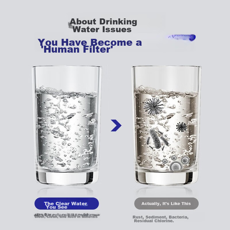 DEKEXI Water Purifier for Home Direct Drinking, Kitchen Tap Water Pre-Filter, Ul...