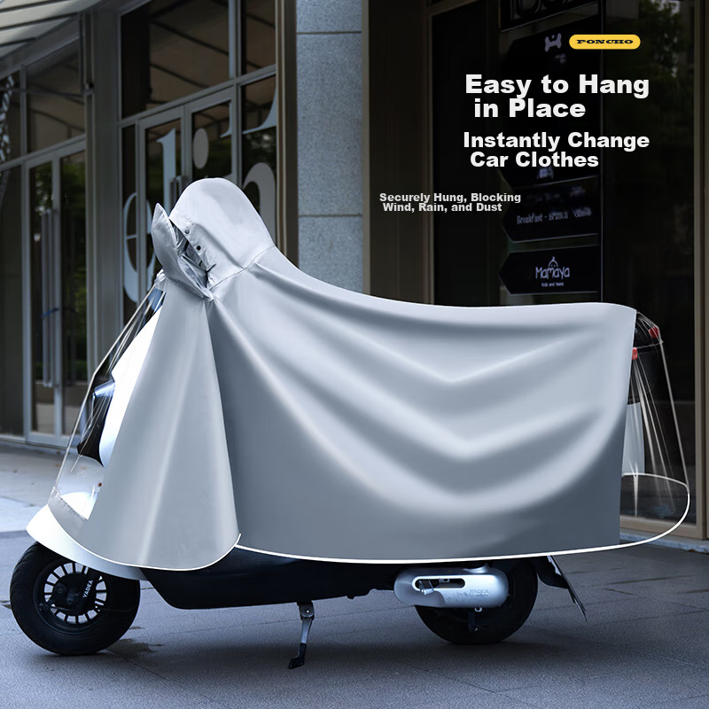 KEYRU Electric Bicycle Riding Raincoat, Extended Rain Poncho, Single-Person One-...