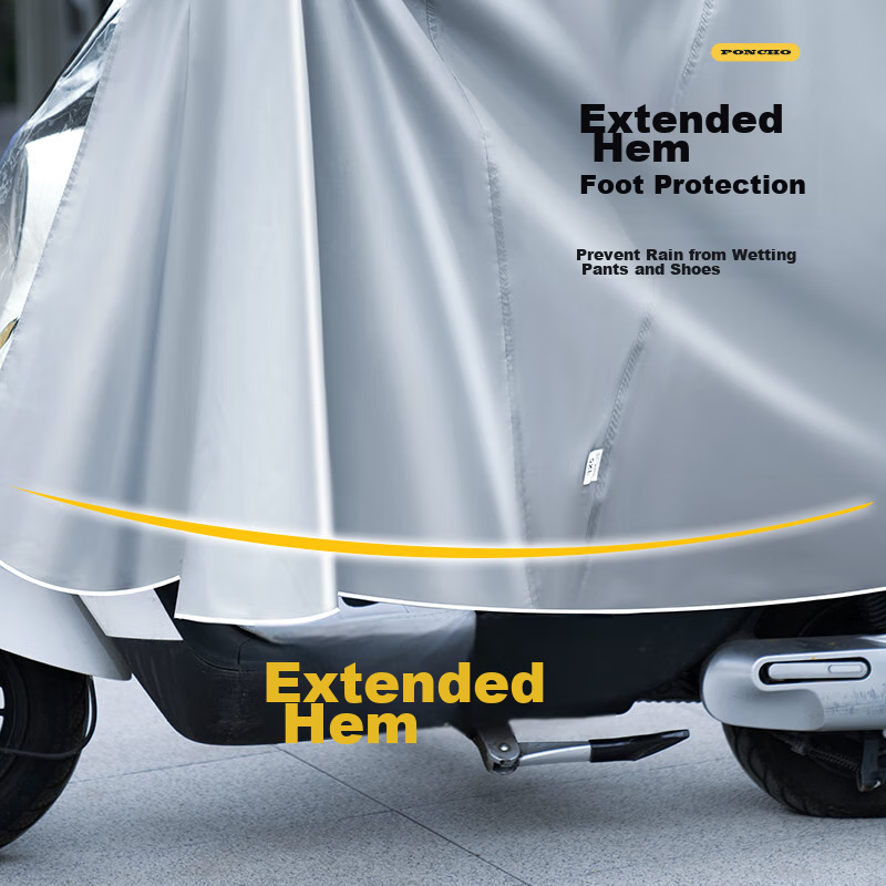 KEYRU Electric Bicycle Riding Raincoat, Extended Rain Poncho, Single-Person One-...