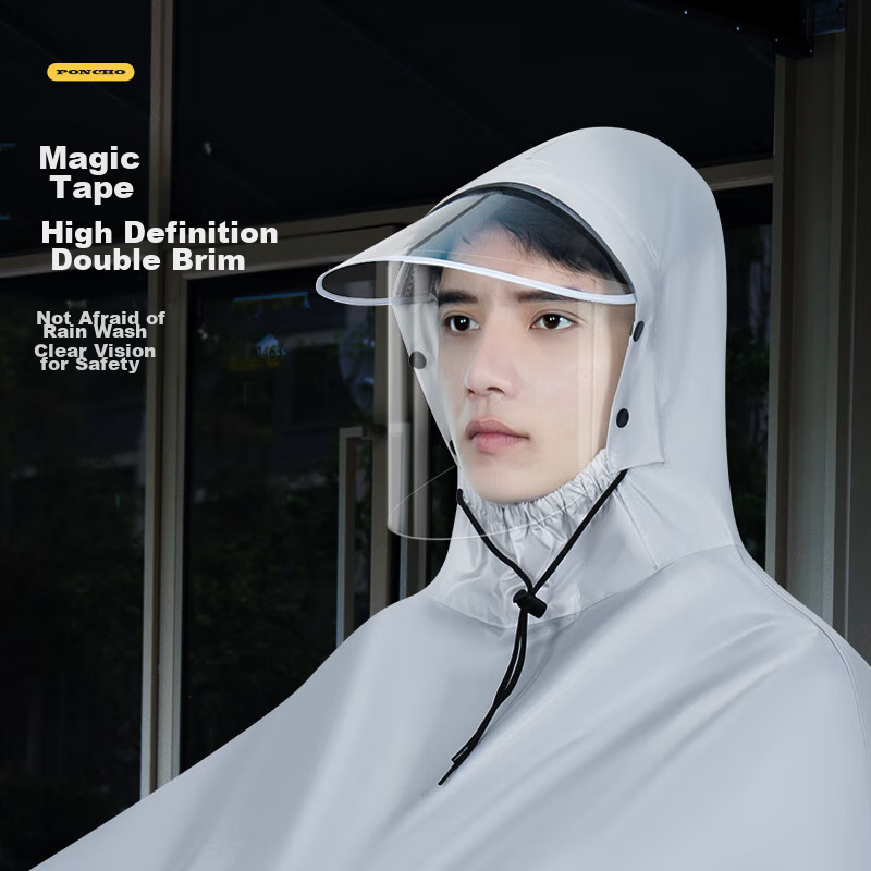 KEYRU Electric Bicycle Riding Raincoat, Extended Rain Poncho, Single-Person One-...