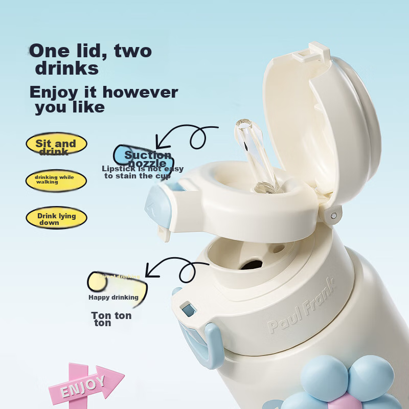 PAUL FRANK Insulated Cup Men and Women High Appearance Large Capacity Children's...