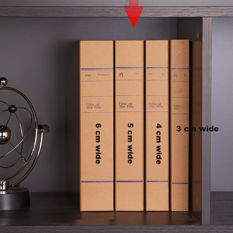 Deli 10 Pcs 40mm Mixed Pulp 280g Kraft Paper File Boxes, Document Boxes, Thicken...