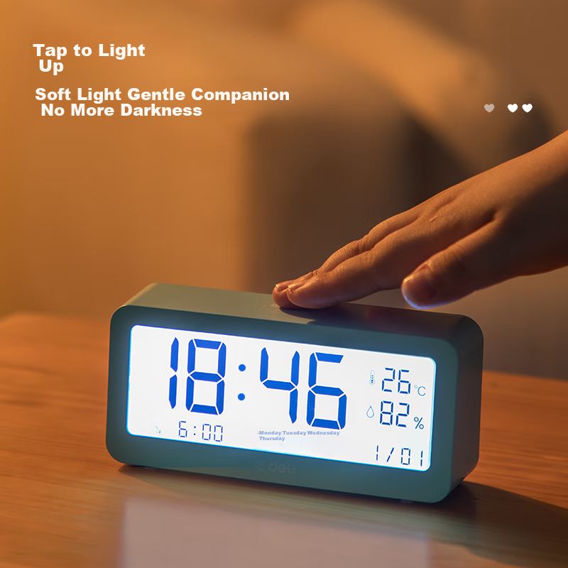 Deli Multifunctional Electronic Alarm Clock, Student And Children's Wake-Up Devi...