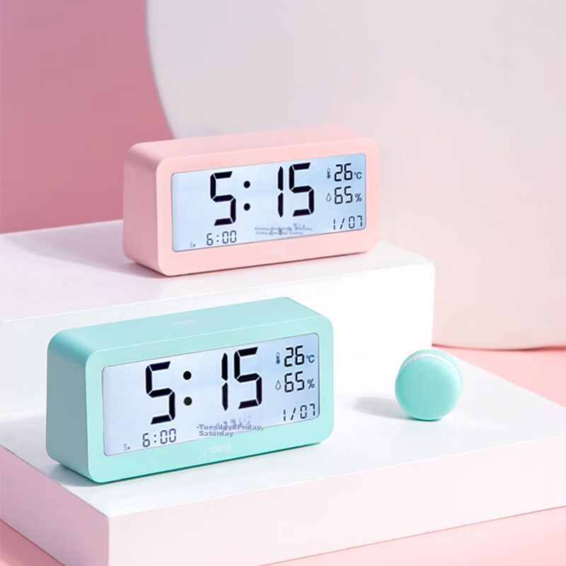 Deli Multifunctional Electronic Alarm Clock, Student And Children's Wake-Up Devi...