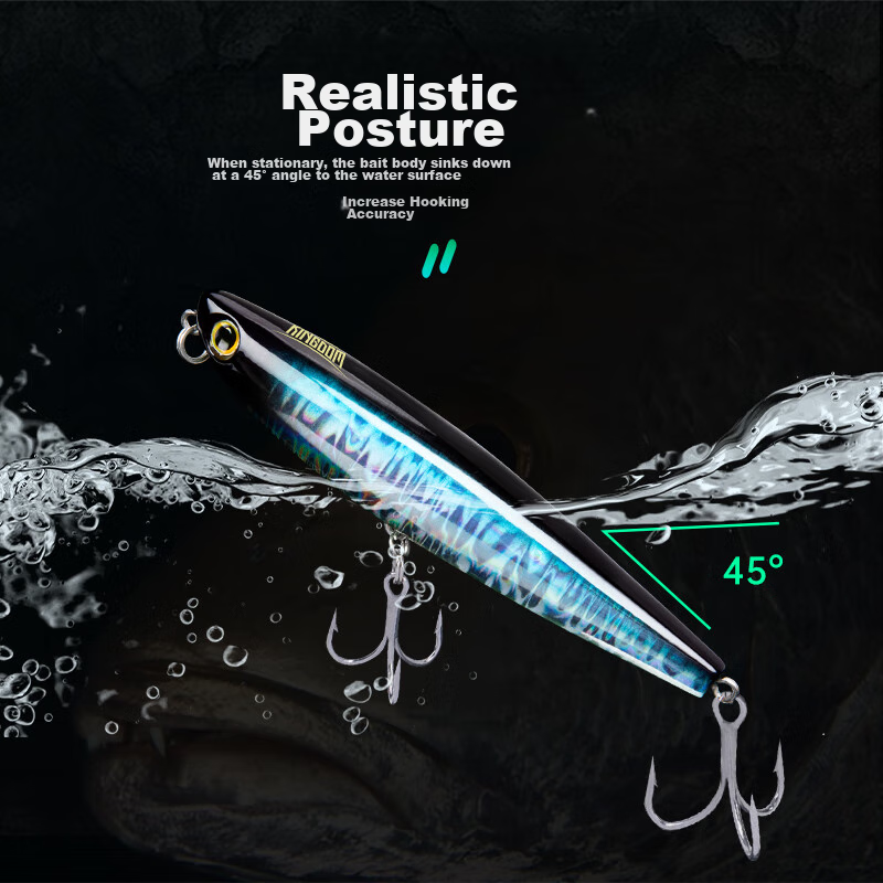 King Lure Lure Bait Surface System Z字狗 Micro Floating Pencil Freshwater Long-C...