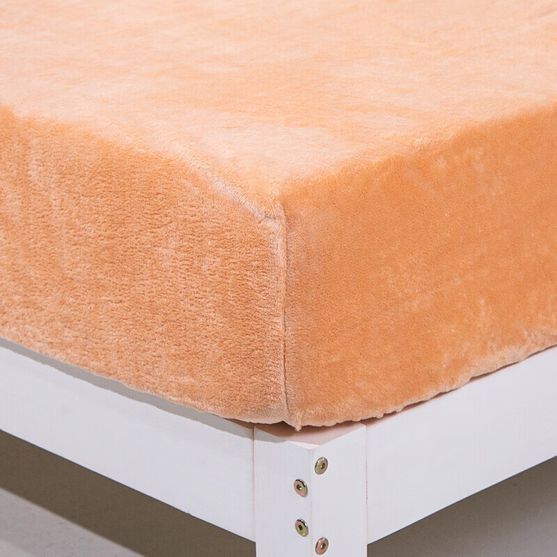 Fuanna Milk Velvet Single Fitted Sheet, Winter Thickened Warm Bedding, Flannel A...