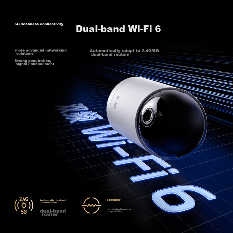 Haique 5 Million Ultra HD Camera, Home 3K Monitor, 360-Degree Coverage, Night Vi...