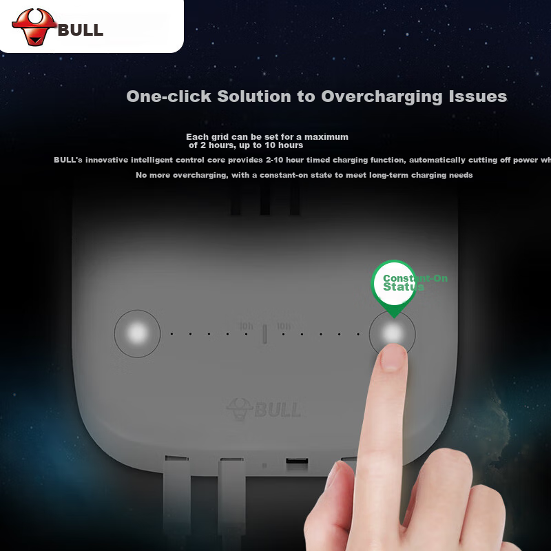 BULL (BULL) Overcharge Protection USB Socket/Power Strip/Extension Cord/Plug/Ada...