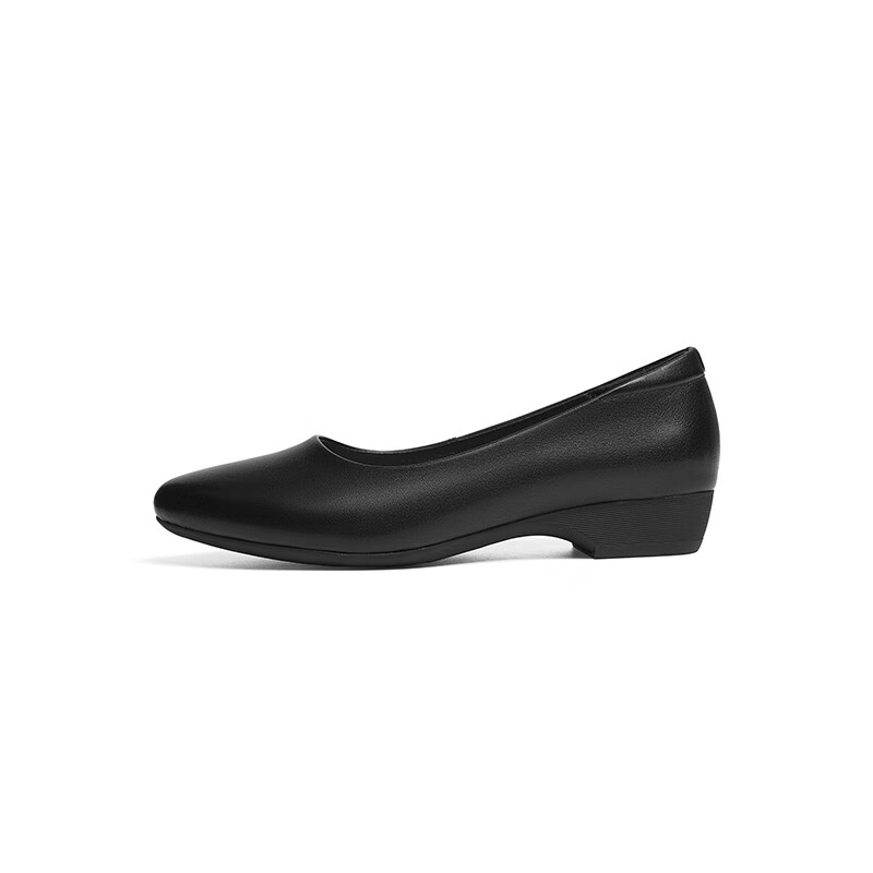 RED DRAGONFLY Women's Single Shoes 2025 Spring Women's Shoes Black Chunky Heel C...