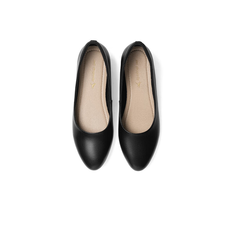 RED DRAGONFLY Women's Single Shoes 2025 Spring Women's Shoes Black Chunky Heel C...