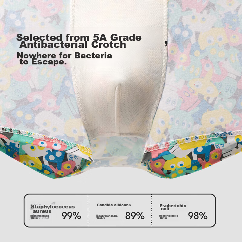 HLA Men's Underwear, Fun Printed Design, 5A Antibacterial, Comfortable, Breathab...