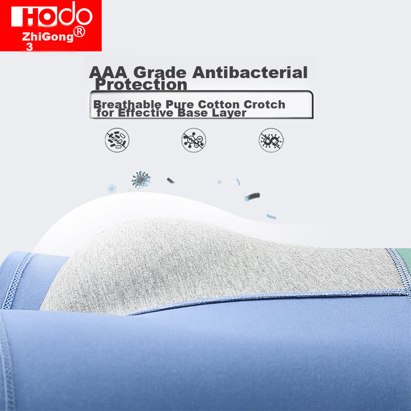 Hongdou Modal Men's Underwear, Antibacterial, Mid-Rise, Breathable, Trendy Youth...