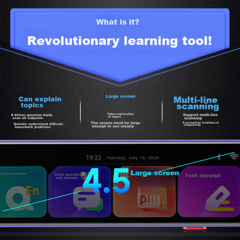 Haojiexing English Point Reading Pen【4.5 inches】Dictionary Translation Pen Sca...