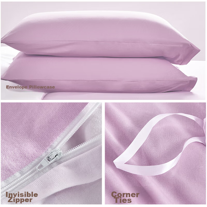 Hengyuanxiang 100% Pure Cotton Bedding Set, Class A Knitted Nai Tei, 4-Piece Set...