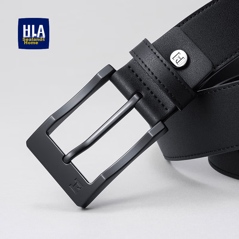 HLA Men's Leather Belt, Business Casual Pin Buckle Waist Belt, Genuine Leather,...