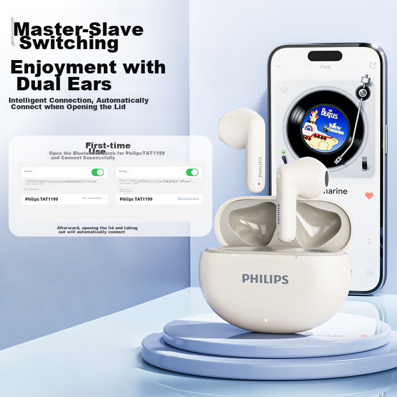 Philips Bluetooth Earphones, True Wireless Semi-In, for Sports And Running, Mini...