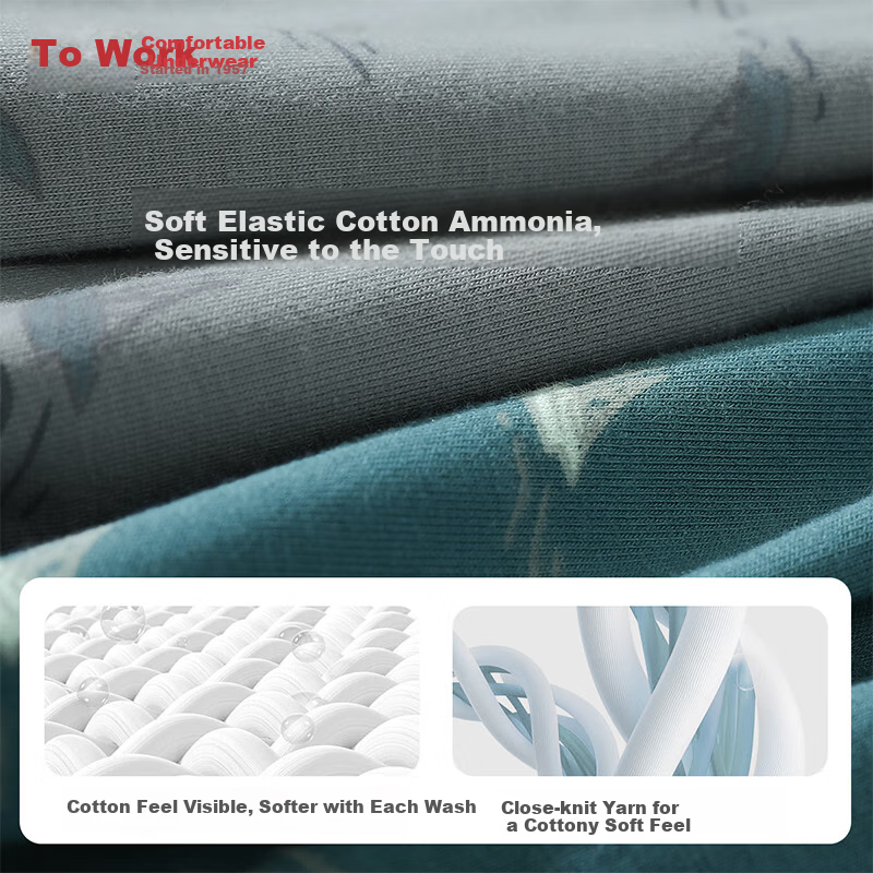 Hodo Antibacterial Men's Cotton Ammonia High Elastic Printed Youth Trendy Men's...