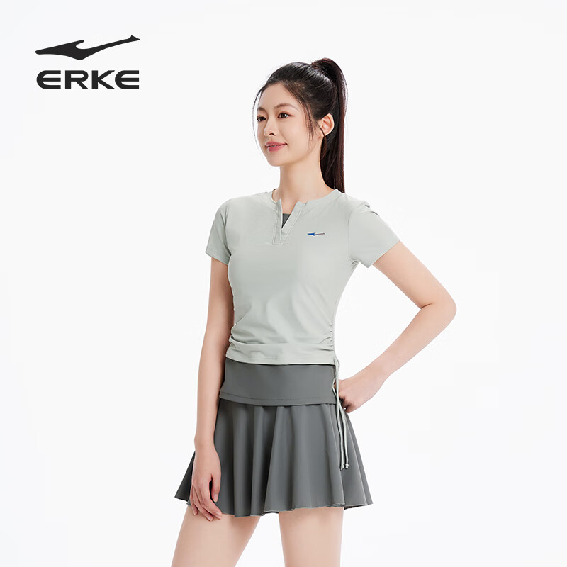 ERKE Women's One-Piece Swimsuit Conservative Skirt Style for Plus Size Girls to...