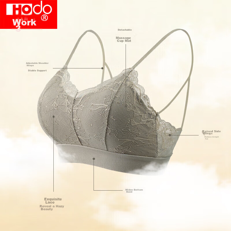 Hongdou Women's Camisole Bra, One-Size Wireless Comfortable Backless Undershirt...