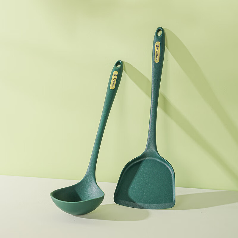 Guangyi Silicone Spatula Set, Non-Stick Pan Specific Soup Ladle And Rice Spoon,...