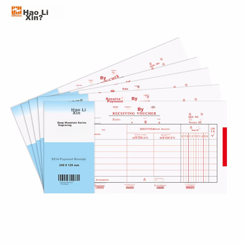 LISON Receipt Voucher, 10-Pack, Nationwide Standard Voucher, 240*120mm, 50 Pages...