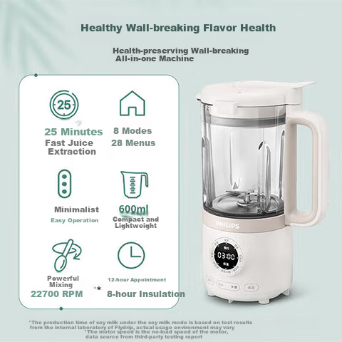 PHILIPS HR2038/20 High-Speed Blender with Noise Reduction and Multiple Functions