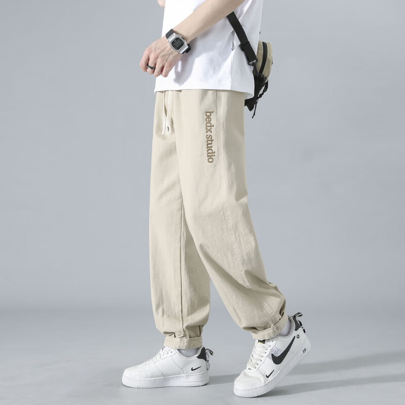 Dingfengbaoluo Japanese-Style Pants for Men, Autumn And Winter Trendy Brand, Emb...