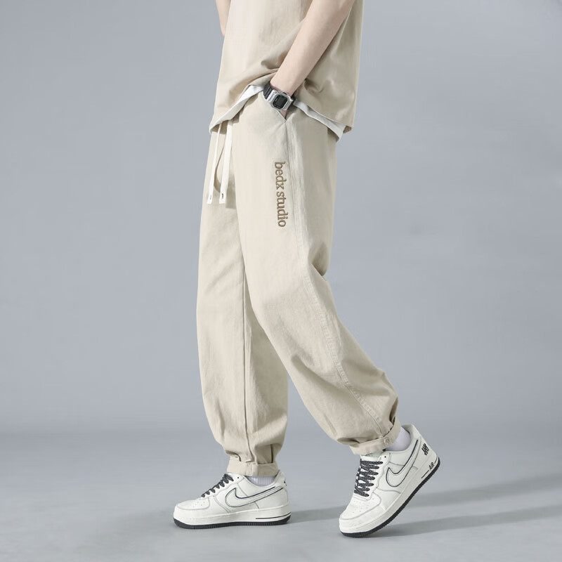 Dingfengbaoluo Japanese-Style Pants for Men, Autumn And Winter Trendy Brand, Emb...