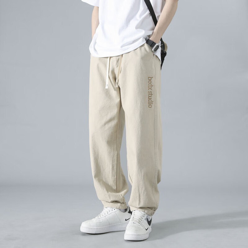 Dingfengbaoluo Japanese-Style Pants for Men, Autumn And Winter Trendy Brand, Emb...