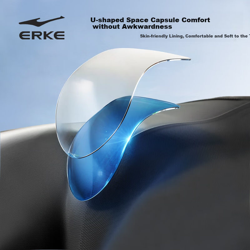 ERKE Men's Double-Layer Anti-Embarrassment Loose-Fit Quick-Dry Swim Trunks Beach...